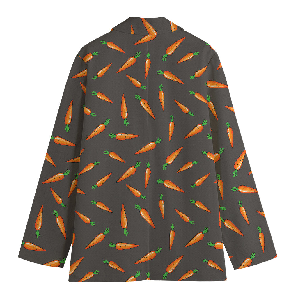 Cartoon Carrot Pattern Print Women's Blazer