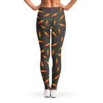 Cartoon Carrot Pattern Print Women's Leggings