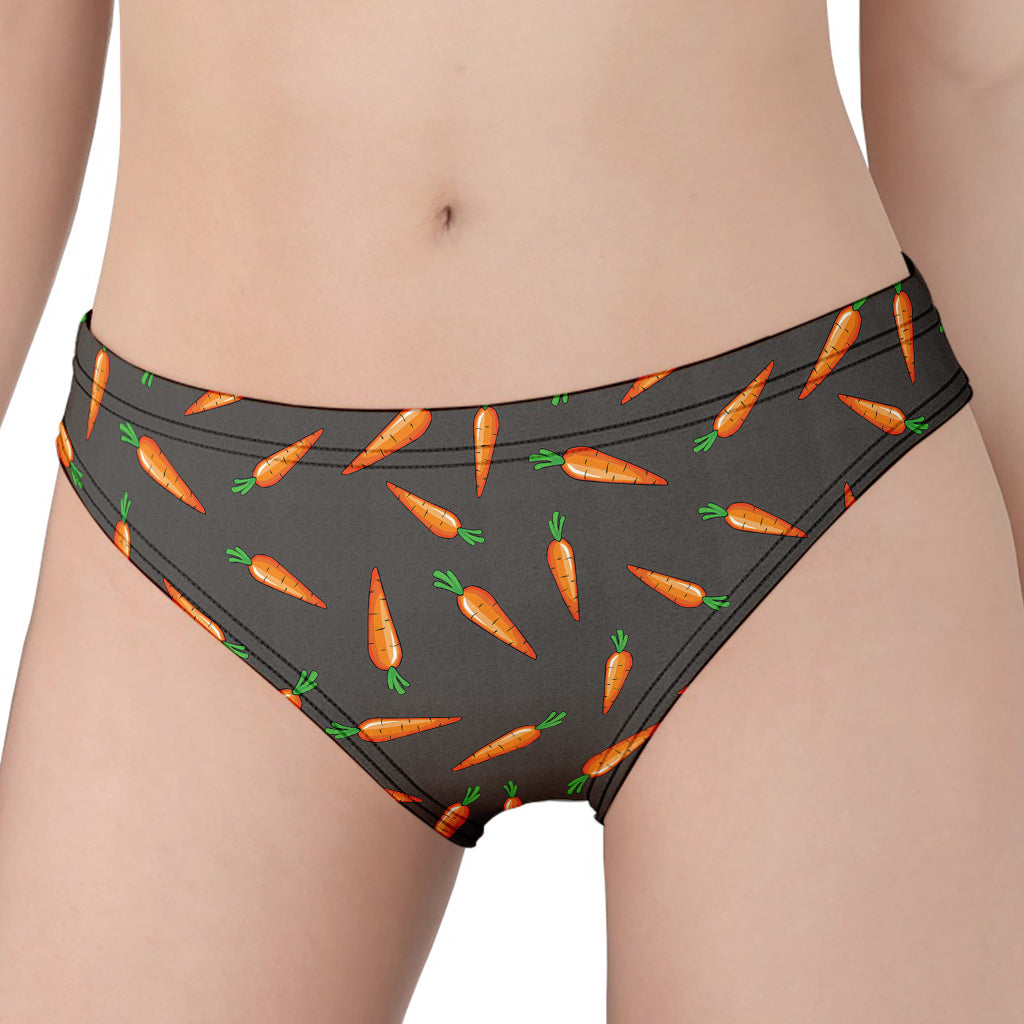 Cartoon Carrot Pattern Print Women's Panties