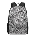 Cartoon Casino Card Pattern Print 17 Inch Backpack
