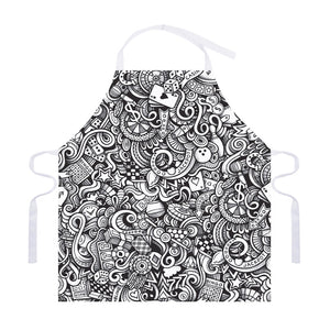 Cartoon Casino Card Pattern Print Adjustable Apron