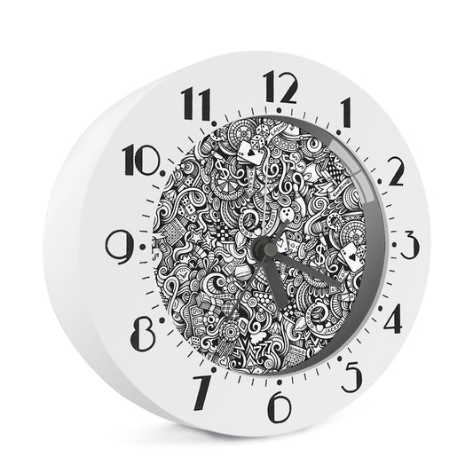 Cartoon Casino Card Pattern Print Alarm Clock
