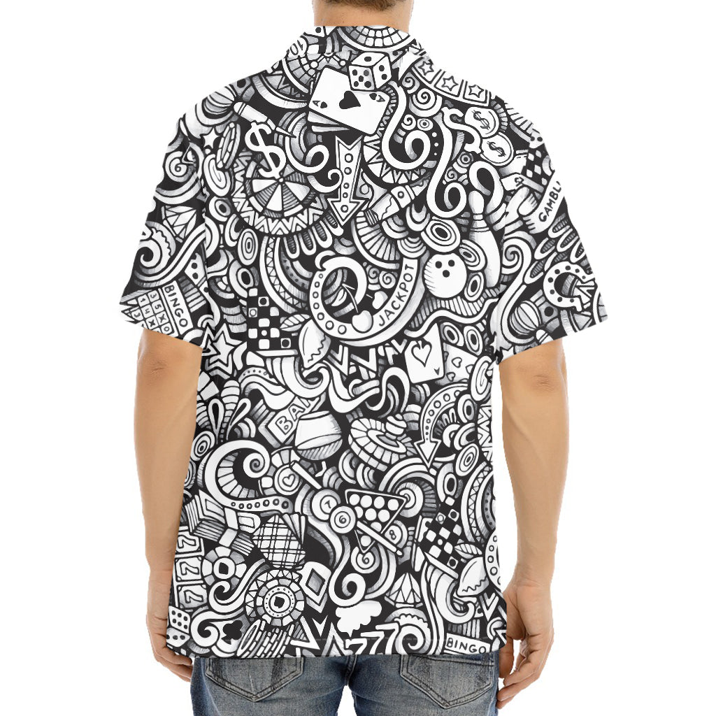 Cartoon Casino Card Pattern Print Aloha Shirt