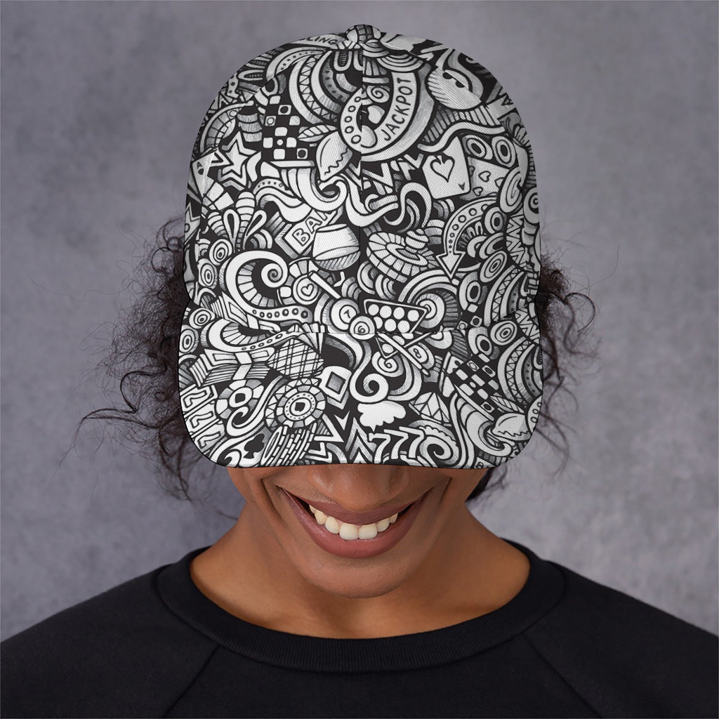 Cartoon Casino Card Pattern Print Baseball Cap