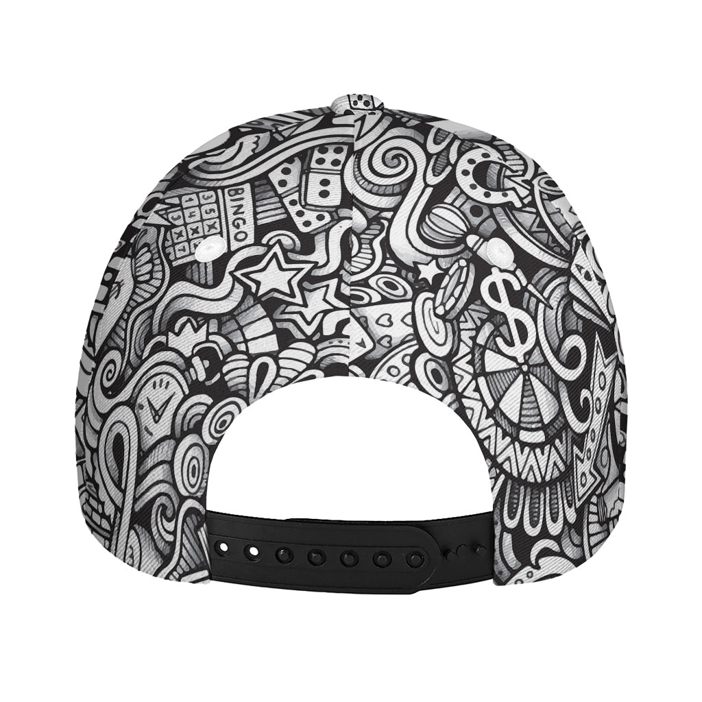 Cartoon Casino Card Pattern Print Baseball Cap