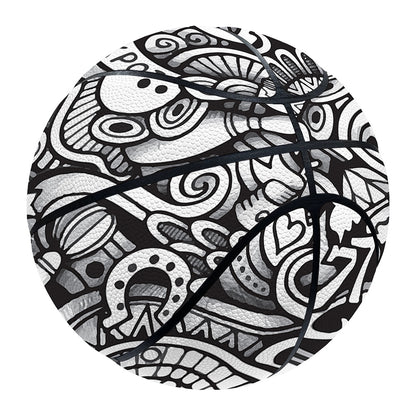 Cartoon Casino Card Pattern Print Basketball
