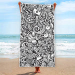 Cartoon Casino Card Pattern Print Beach Towel