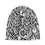 Cartoon Casino Card Pattern Print Beanie