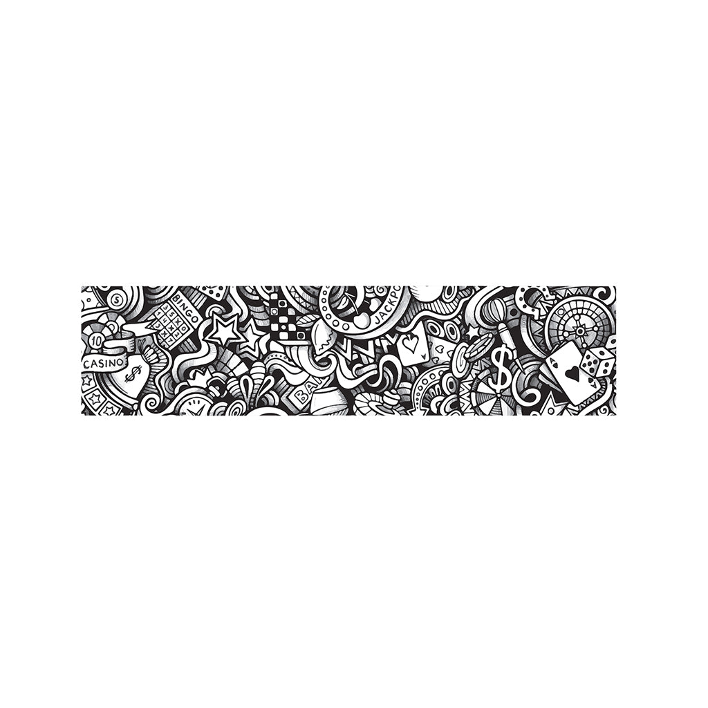 Cartoon Casino Card Pattern Print Bed Runner