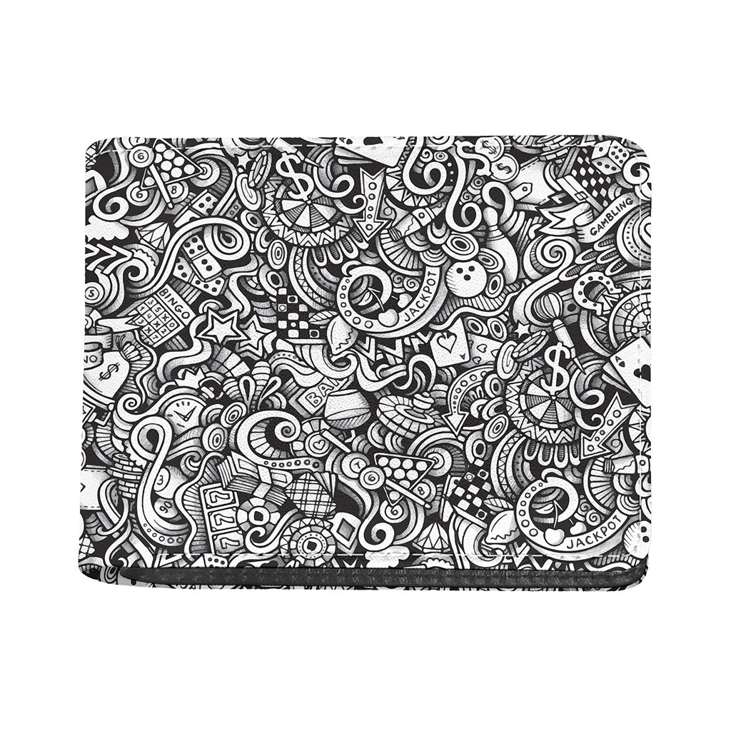 Cartoon Casino Card Pattern Print Bifold Wallet