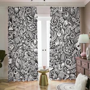 Cartoon Casino Card Pattern Print Blackout Pencil Pleat Curtains