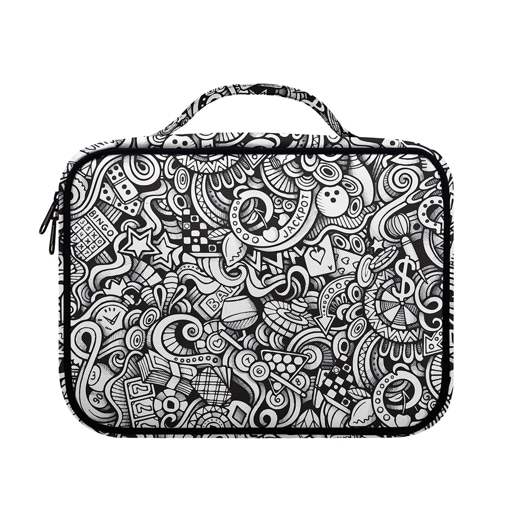 Cartoon Casino Card Pattern Print Briefcase Bible Bag