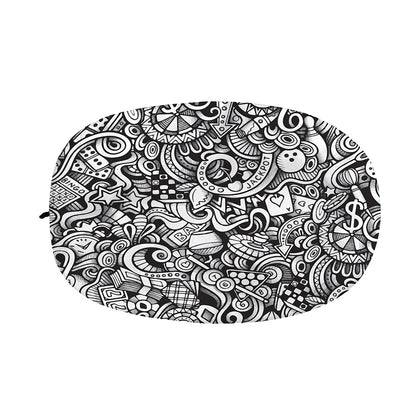 Cartoon Casino Card Pattern Print Car Side Mirror Covers