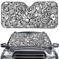 Cartoon Casino Card Pattern Print Car Windshield Sun Shade