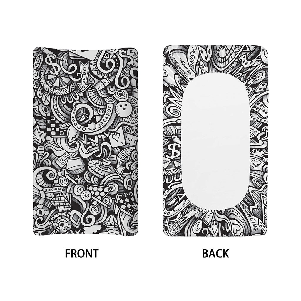 Cartoon Casino Card Pattern Print Changing Pad Cover