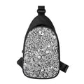 Cartoon Casino Card Pattern Print Sling Bag