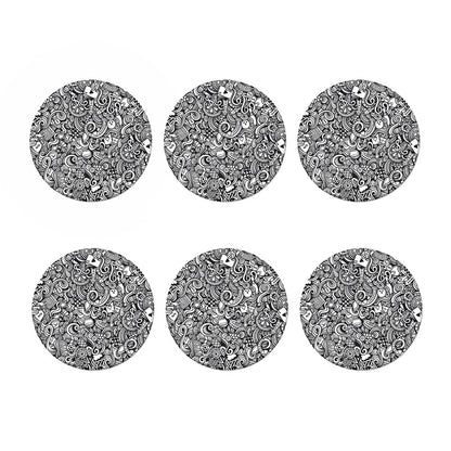 Cartoon Casino Card Pattern Print Coaster Set