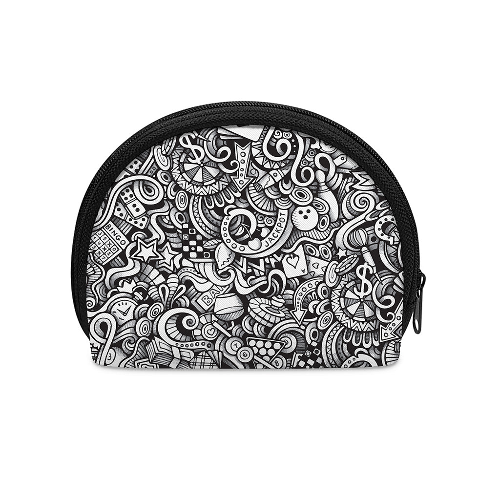 Cartoon Casino Card Pattern Print Coin Purse