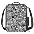 Cartoon Casino Card Pattern Print Crossbody Lunch Bag
