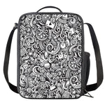 Cartoon Casino Card Pattern Print Crossbody Lunch Bag