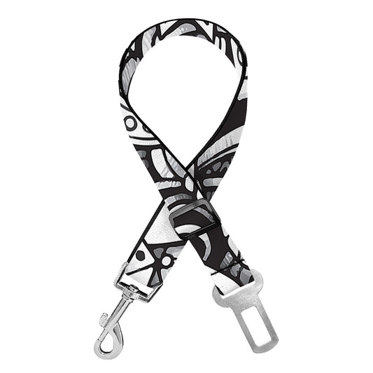 Cartoon Casino Card Pattern Print Dog Seat Belt