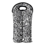 Cartoon Casino Card Pattern Print Double Neoprene Wine Tote