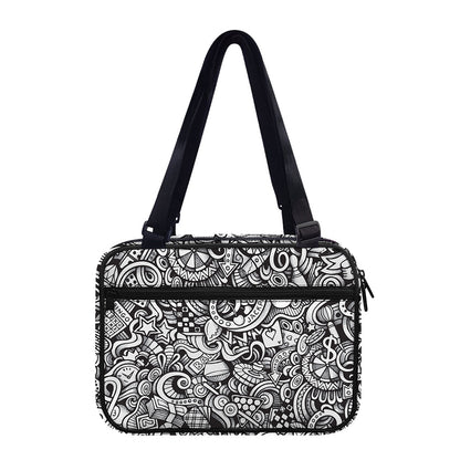 Cartoon Casino Card Pattern Print Double Strap Bible Bag