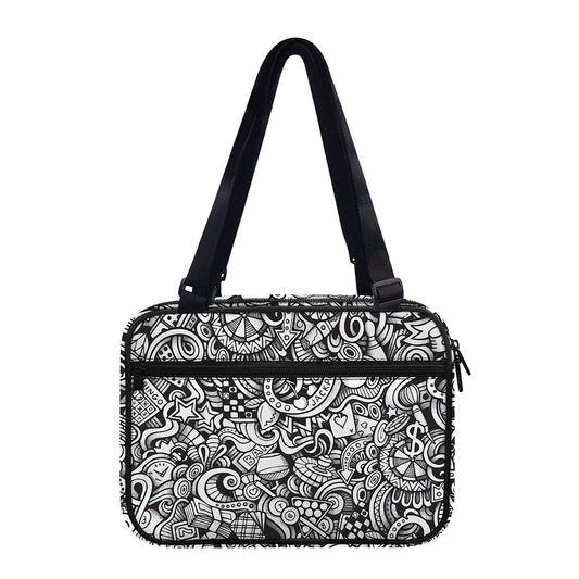 Cartoon Casino Card Pattern Print Double Strap Bible Bag