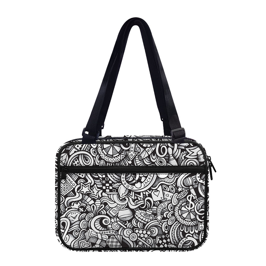 Cartoon Casino Card Pattern Print Double Strap Bible Bag