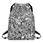 Cartoon Casino Card Pattern Print Drawstring Backpack