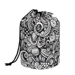 Cartoon Casino Card Pattern Print Drawstring Makeup Bag