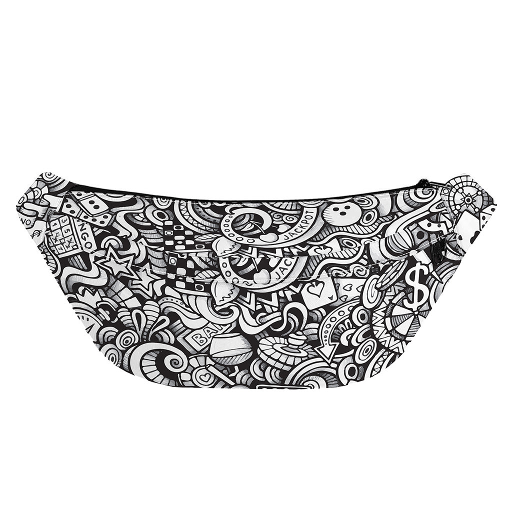 Cartoon Casino Card Pattern Print Fanny Pack