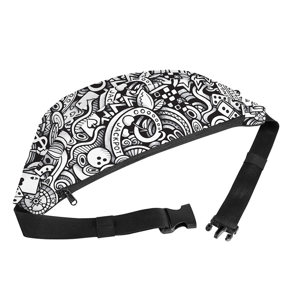 Cartoon Casino Card Pattern Print Fanny Pack