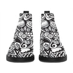 Cartoon Casino Card Pattern Print Flat Ankle Boots