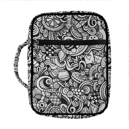 Cartoon Casino Card Pattern Print Front Pocket Bible Bag