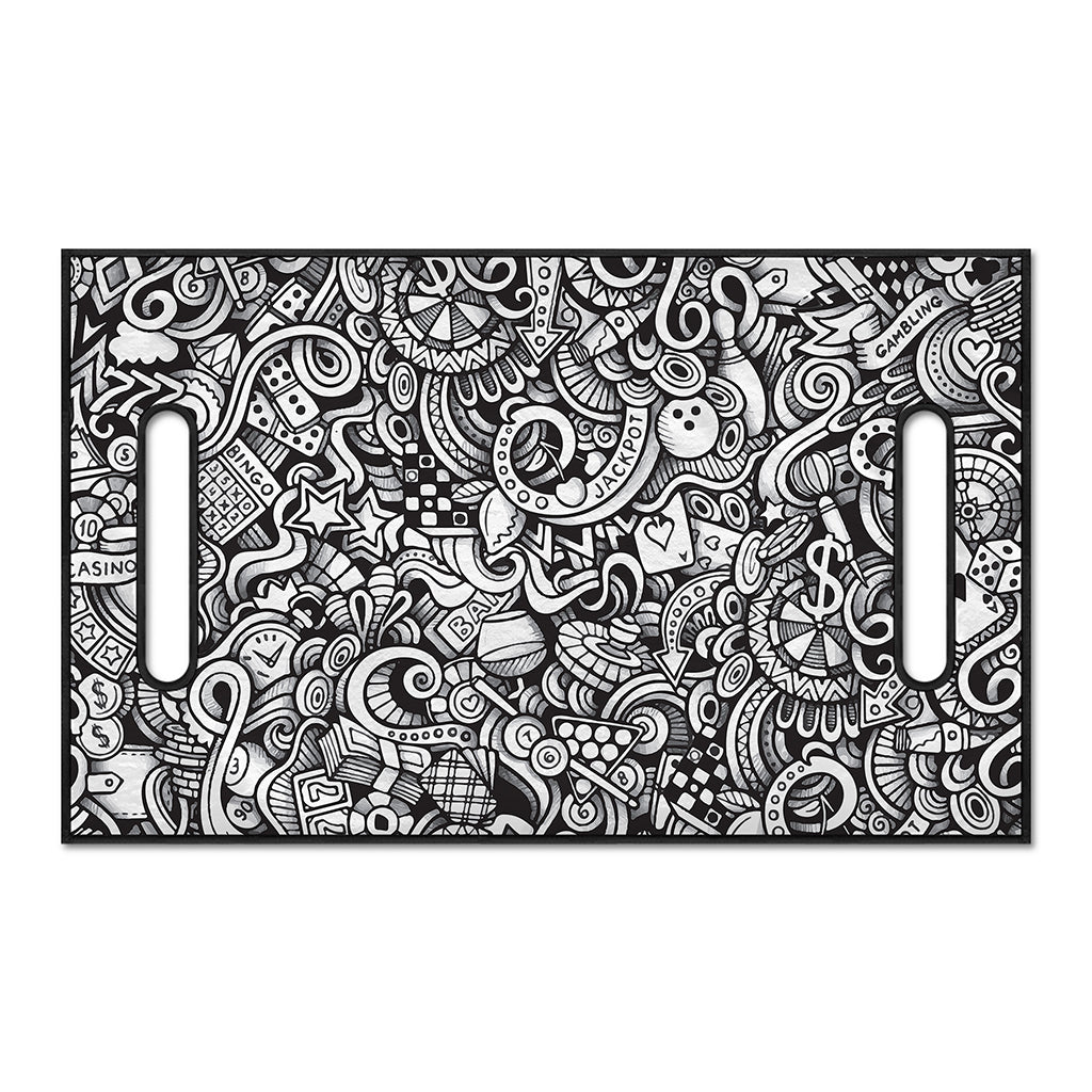 Cartoon Casino Card Pattern Print Golf Cart Seat Cover