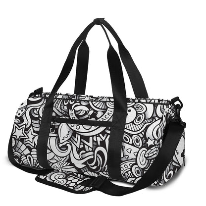Cartoon Casino Card Pattern Print Gym Bag