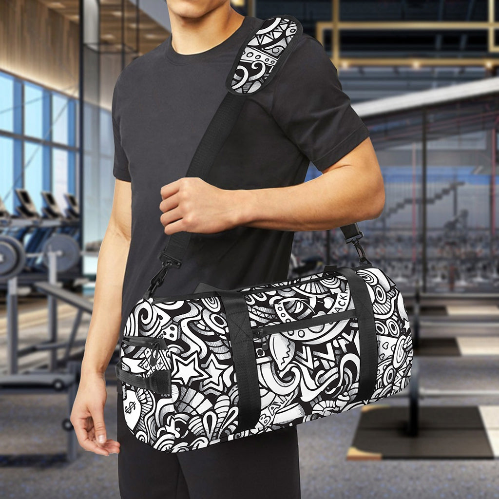 Cartoon Casino Card Pattern Print Gym Bag