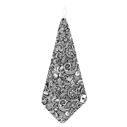 Cartoon Casino Card Pattern Print Hand Towel