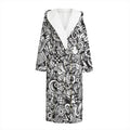 Cartoon Casino Card Pattern Print Hooded Bathrobe