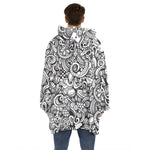 Cartoon Casino Card Pattern Print Hoodie Blanket