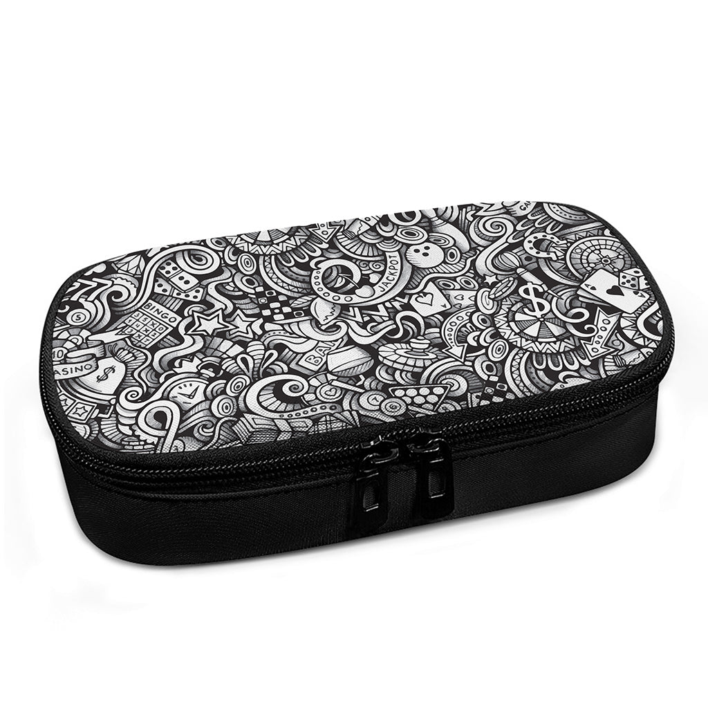 Cartoon Casino Card Pattern Print Insulin Cooler Travel Case