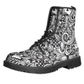 Cartoon Casino Card Pattern Print Lace-Up Boots
