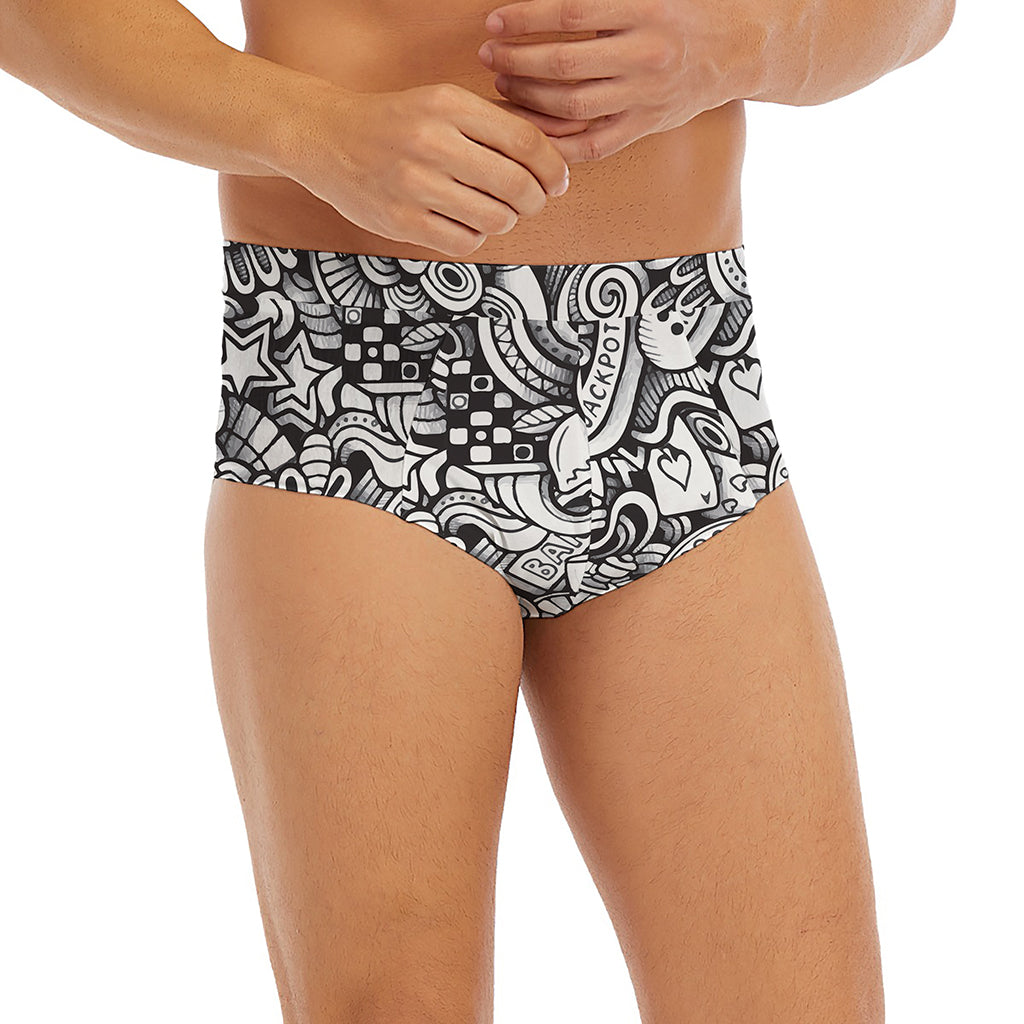 Cartoon Casino Card Pattern Print Men's Briefs
