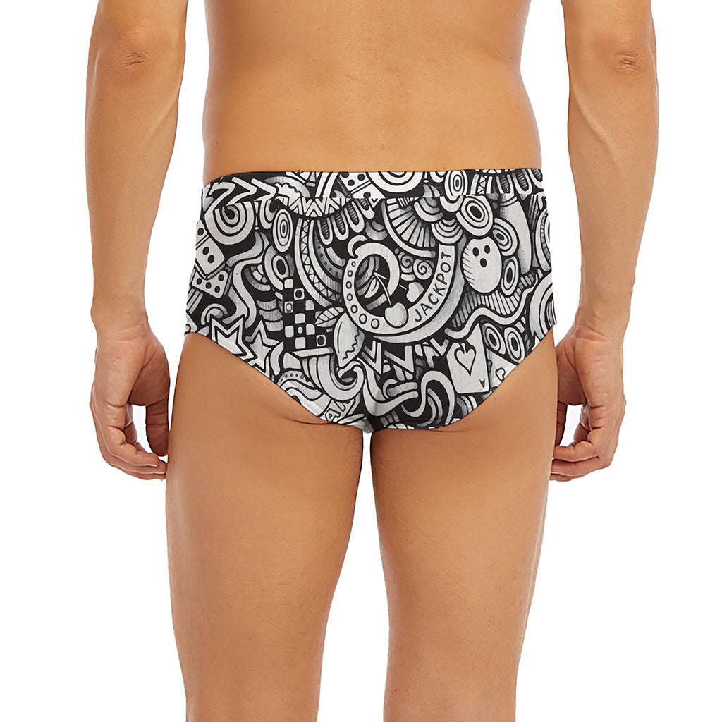 Cartoon Casino Card Pattern Print Men's Briefs
