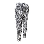 Cartoon Casino Card Pattern Print Men's Compression Pants