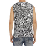 Cartoon Casino Card Pattern Print Men's Fitness Tank Top