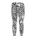 Cartoon Casino Card Pattern Print Men's Leggings