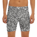 Cartoon Casino Card Pattern Print Men's Long Boxer Briefs