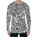 Cartoon Casino Card Pattern Print Men's Long Sleeve T-Shirt